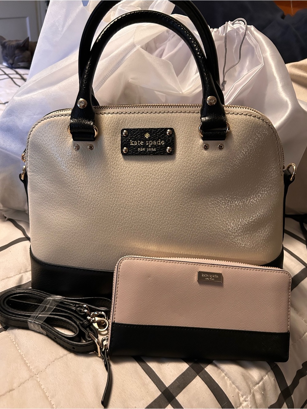 Kate Spade Wellesley Rachelle Satchel Two tone